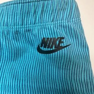 Nike Dri Fit Womens Crop Legging Blue Pinstriped Size Small